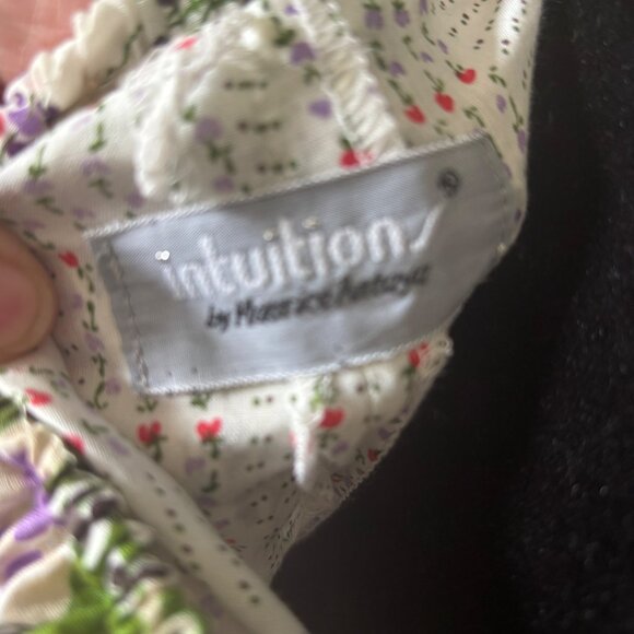 Maurice Antaya Intuition Floral Dress Small '80's Off-Shoulder Maxi Small - Picture 3 of 9